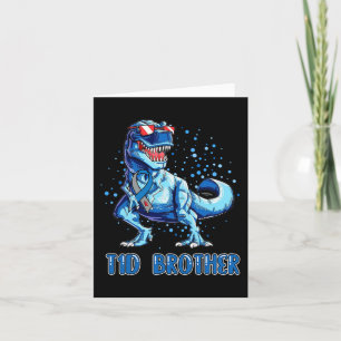 Cartão T1D Irmão Tipo 1 Diabetes Fita T Dinossauro Rex