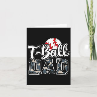Cartão T-ball dad family camo game day father's day proud