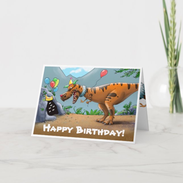 Cartão T-Rex Birtday Card (Frente)