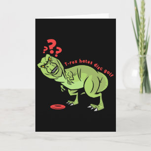 Cartão T Rex Crianças de Disco de Golfe Engraçado 
