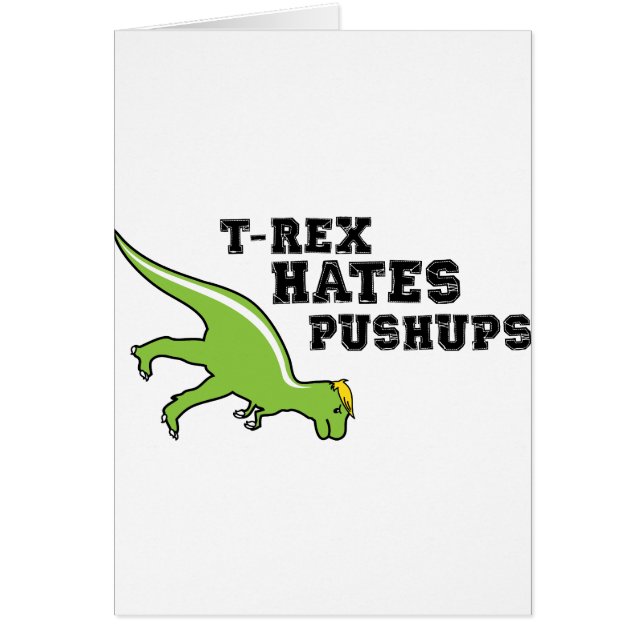 Cartão T-rex deia Pushups (Frente)