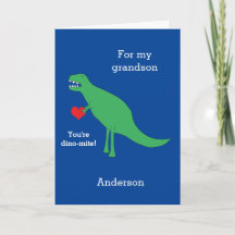 T-rex Dinosaur Valentine's Day Card