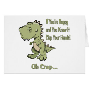 Cartão T-Rex feliz