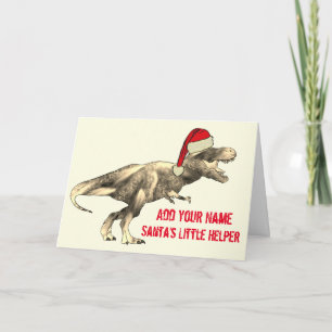 Cartão T Rex Festivo Citação Divertida de Ironia de Dinos