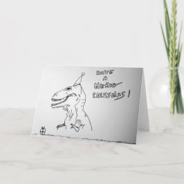 Cartão T Rex Odeia Abertura Apresenta Natal