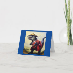 Cartão T Rex Samurai