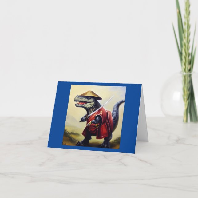 Cartão T Rex Samurai (Frente)