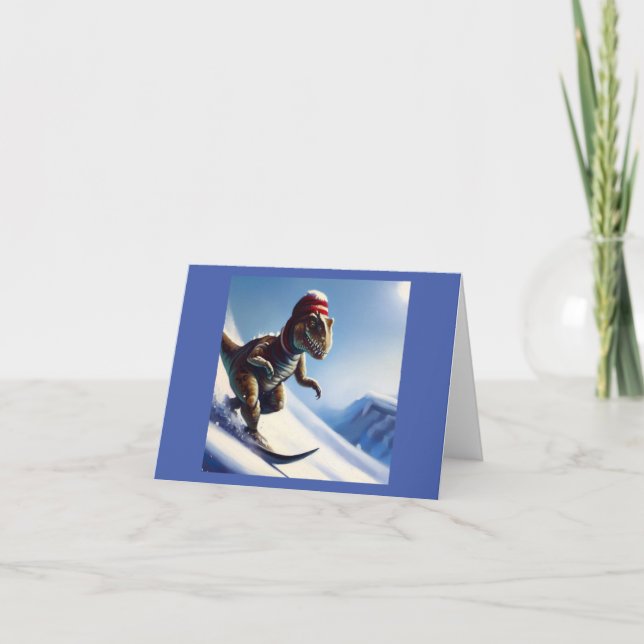 Cartão T Rex Snowboard (Frente)