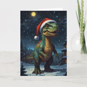 Cartão T-Rex Starry Night Dinossaur Personalizado