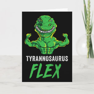 Cartão T Rex Treino Dinossauro Engraçado Ginásio Levantam