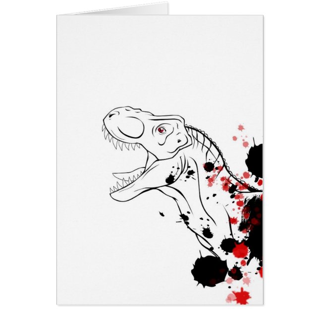 Cartão T-Rex (Vermelho e Preto) (Frente)