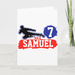 Cartão T-shirt de Aniversário Tema Artes Marciais Ninja G