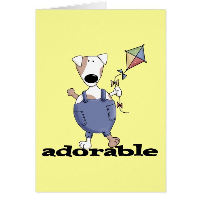 Cartão T-shirt e presentes adoráveis do cão (Frente)