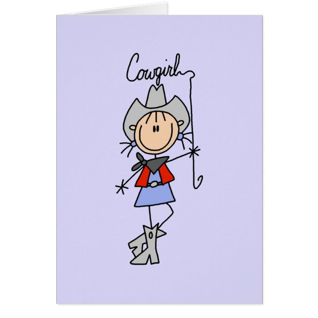Cartão T-shirt e presentes da vaqueira do laço (Frente)
