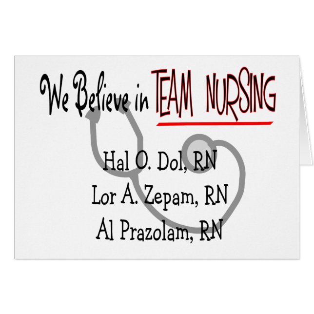 Cartão T-shirt e presentes divertidos da enfermeira (Frente Horizontal)