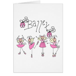Cartão T-shirt e presentes do balé