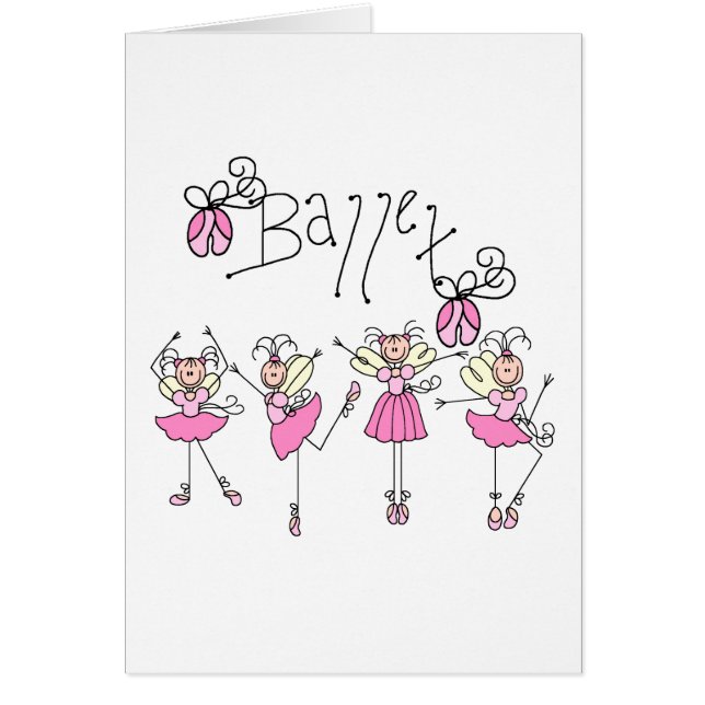 Cartão T-shirt e presentes do balé (Frente)