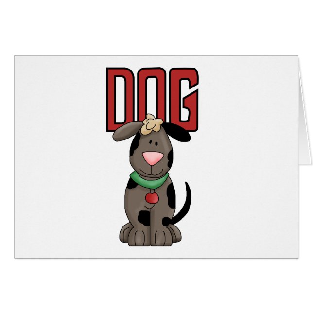 Cartão T-shirt e presentes do cão (Frente Horizontal)