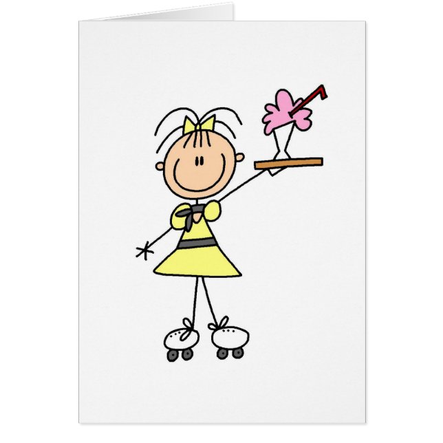 Cartão t-shirt e presentes do garçonete do cinema ao ar (Frente)