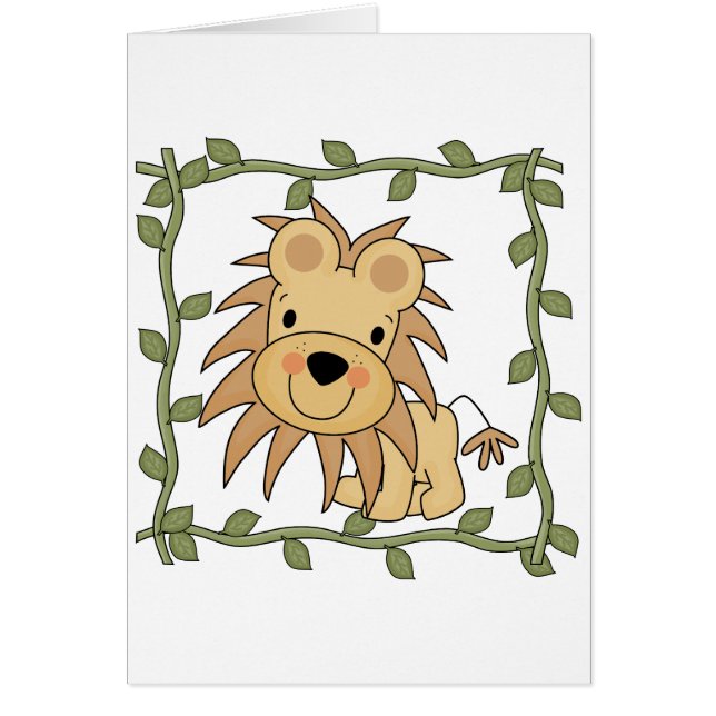 Cartão T-shirt e presentes do leão do bebê (Frente)