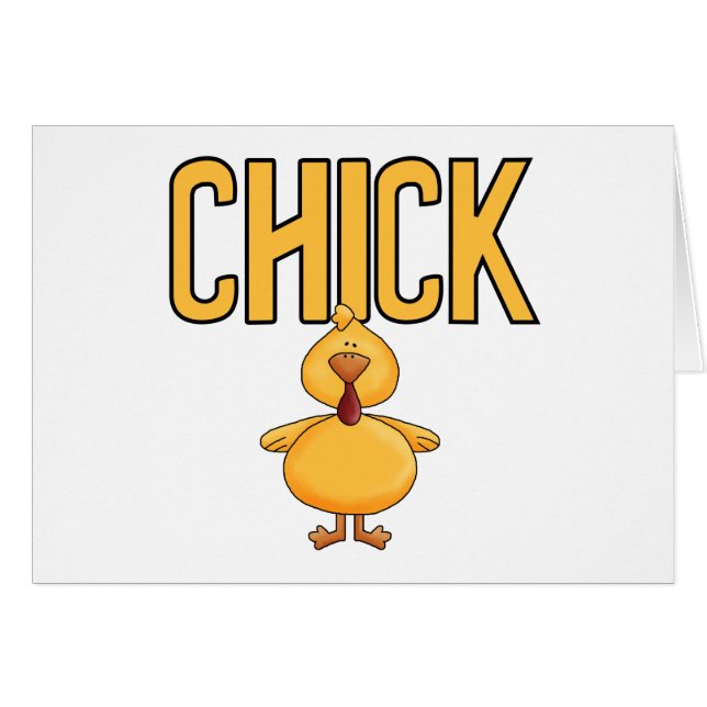 Cartão T-shirt e presentes do pintinho (Frente Horizontal)