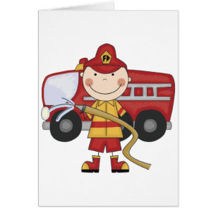 Cartão T-shirt e presentes masculinos do sapador-bombeiro