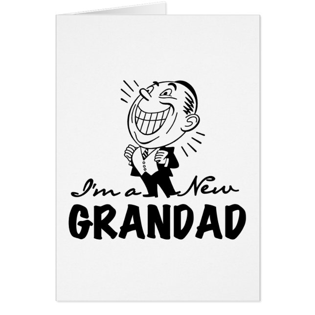 Cartão T-shirt e presentes novos de sorriso do Grandad (Frente)