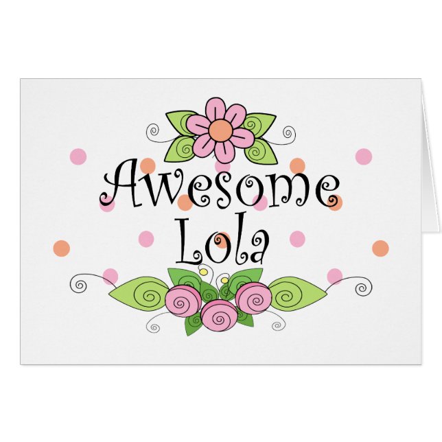 Cartão T-shirt impressionante de Lola (Frente Horizontal)