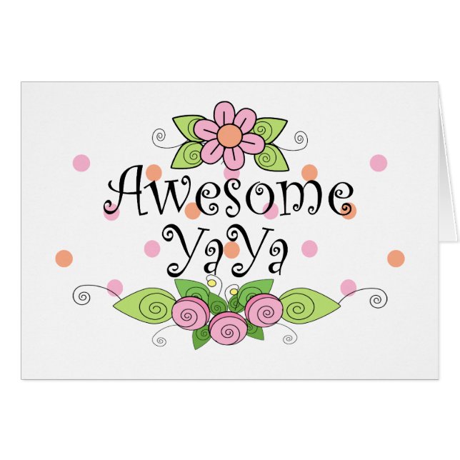 Cartão T-shirt impressionante de YaYa (Frente Horizontal)