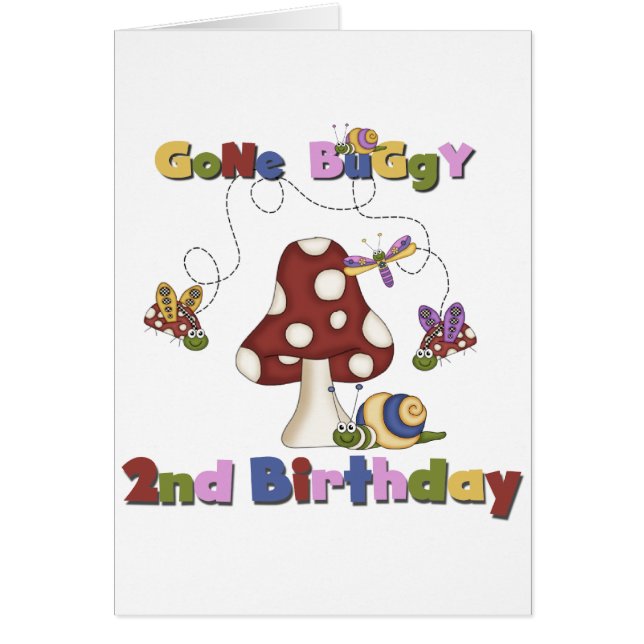 Cartão T-shirts e ofertas de segundo aniversário inseto (Frente)