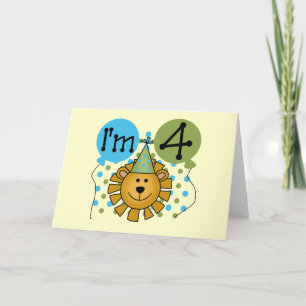 Cartão T-shirts e presentes de quarto aniversário