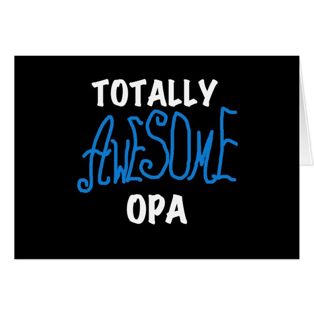 Cartão T-shirts e presentes, totalmente incríveis, azuis (Frente Horizontal)