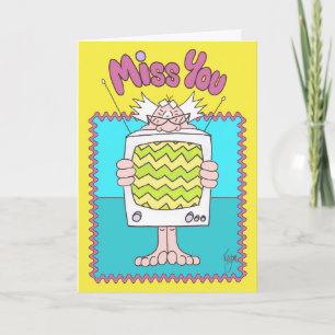 Cartão T.V. STATIC Miss You Card