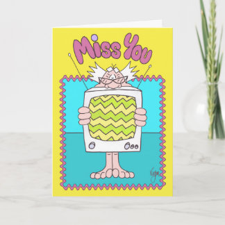Cartão T.V. STATIC Miss You Card