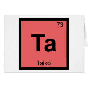 Cartão Ta - Símbolo da Tabela Periódica da Química da Mús