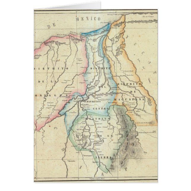 Cartão Tabasco, México (Frente)