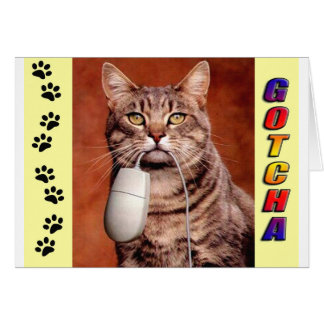 Cartão Tabby Cat Gotcha