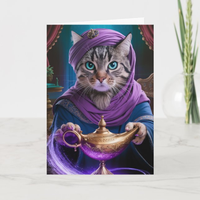 Cartão Tabby Genie Folheto (Frente)