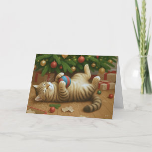 Cartão Tabby Natal Brilho