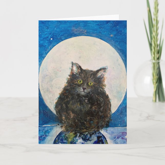 Cartão Tabby Tiger Cat Kitten Familiar Maureen Girard (Frente)