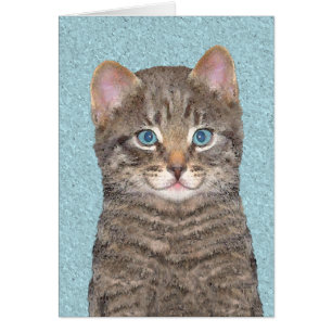 Cartão Tabelas de cinzas por Pintura de Gato - Arte de Ga