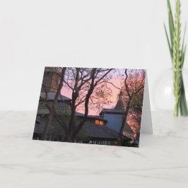 Cartão Tabernacle and Church Sunrise - Martha's Vineyard