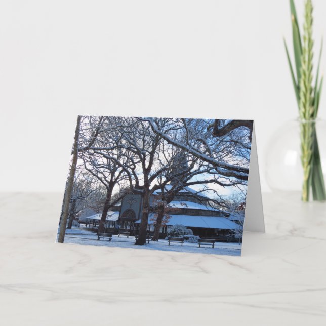 Cartão Tabernacle Morning After Snow - Martha's Vineyard (Frente)