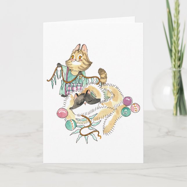 Cartão Tabitha and Figaro Greeting Card (Frente)