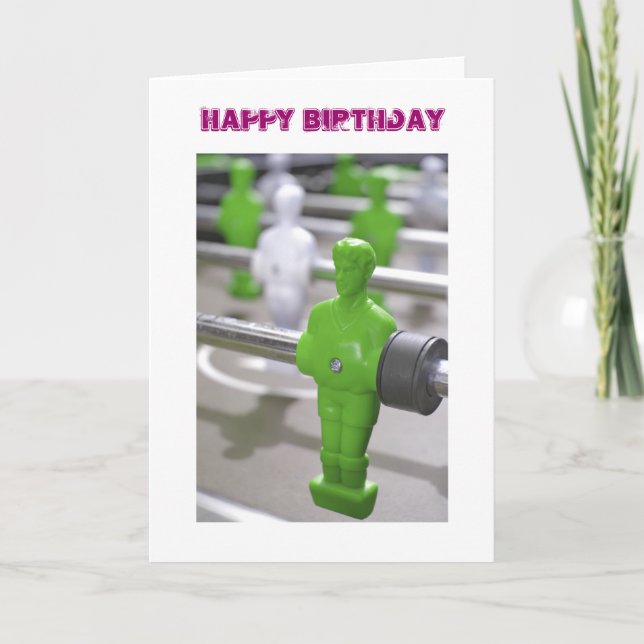 Cartão Table Football Birthday Card (Green) (Frente)