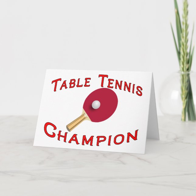 Cartão Table Tennis Champion (Frente)