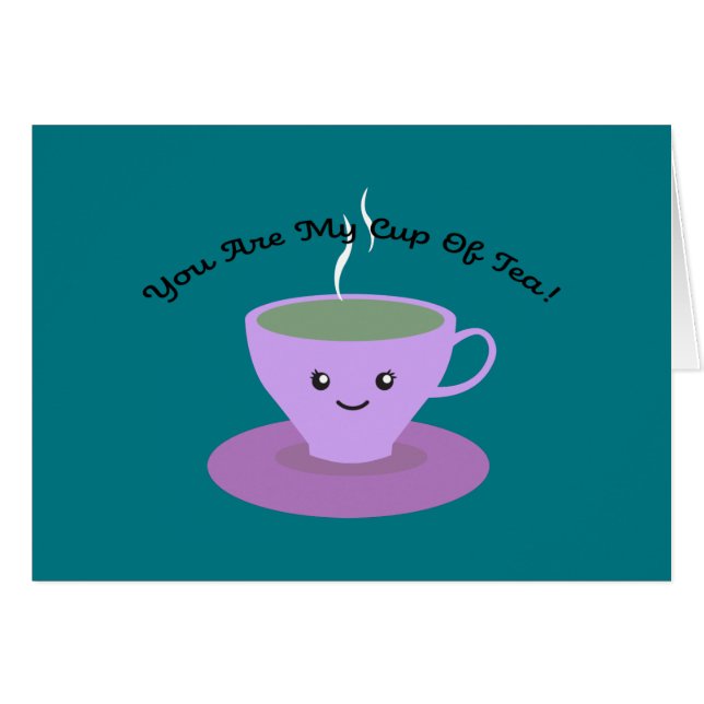 Cartão Taça de chá (Frente horizontal)