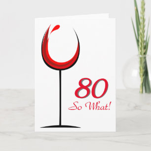 Cartão Taça de Vinho Vermelho Motivacional Moderna Aniver