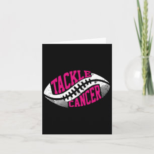 Cartão Tackle Bola de Futebol Fita Rosa Câncer de Mama Aw
