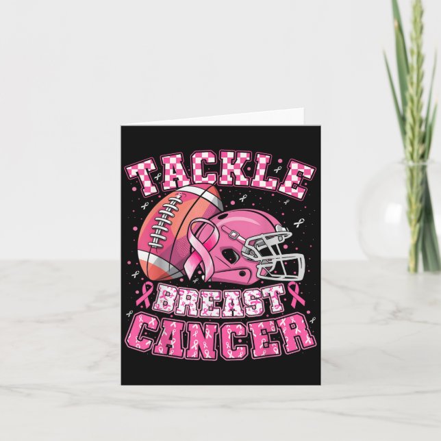 Cartão Tackle Breast Cancer Awareness Futebol Americano M (Frente)